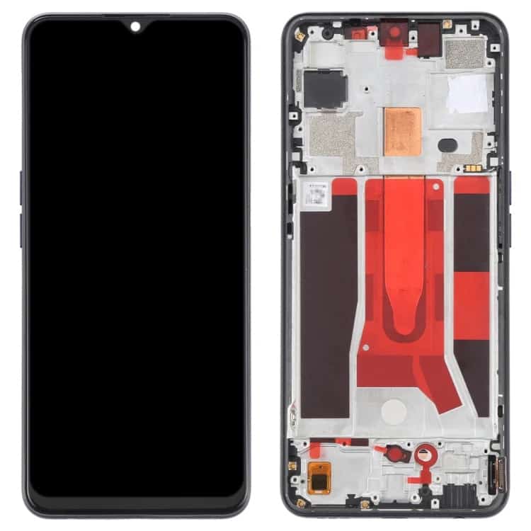Oppo F15 Display and Touch Screen Combo Replacement Price in Chennai India With Frame Original - Black - CPH2001