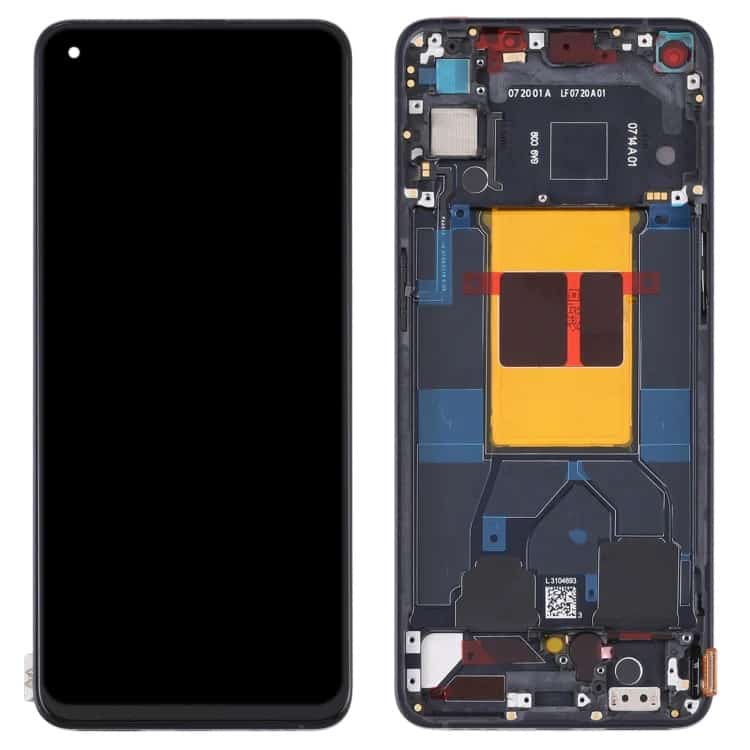 Oppo Reno 6 5G Display and Touch Screen Combo Replacement Price in Chennai India Original With Frame - Black - CPH2251