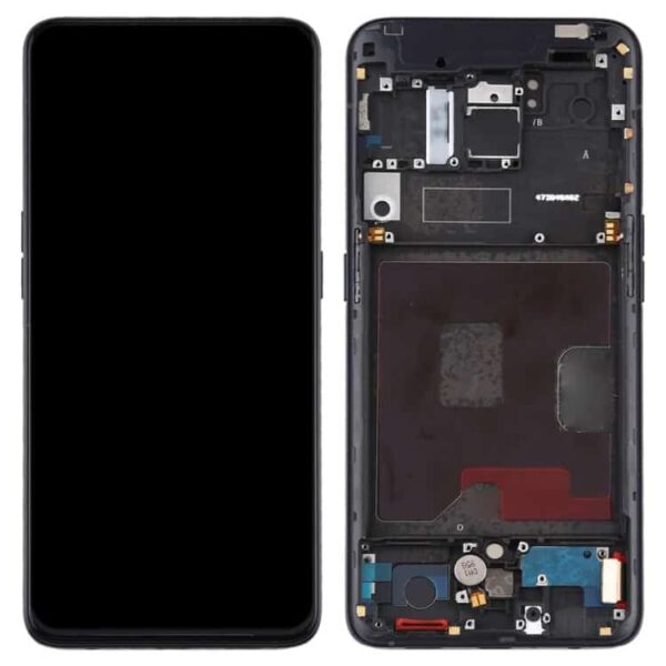 Oppo Reno Display and Touch Screen Combo Replacement Price in Chennai India With Frame Original - Black - CPH1917